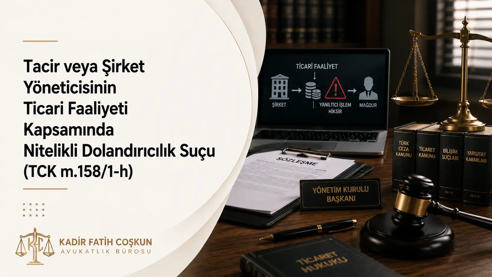 Tacir veya Şirket Yöneticisinin Ticari Faaliyeti Kapsamında Nitelikli Dolandırıcılık Suçu (TCK m.158/1-h) | Adana Ceza Avukatı Kapsamlı Hukuki Rehberi