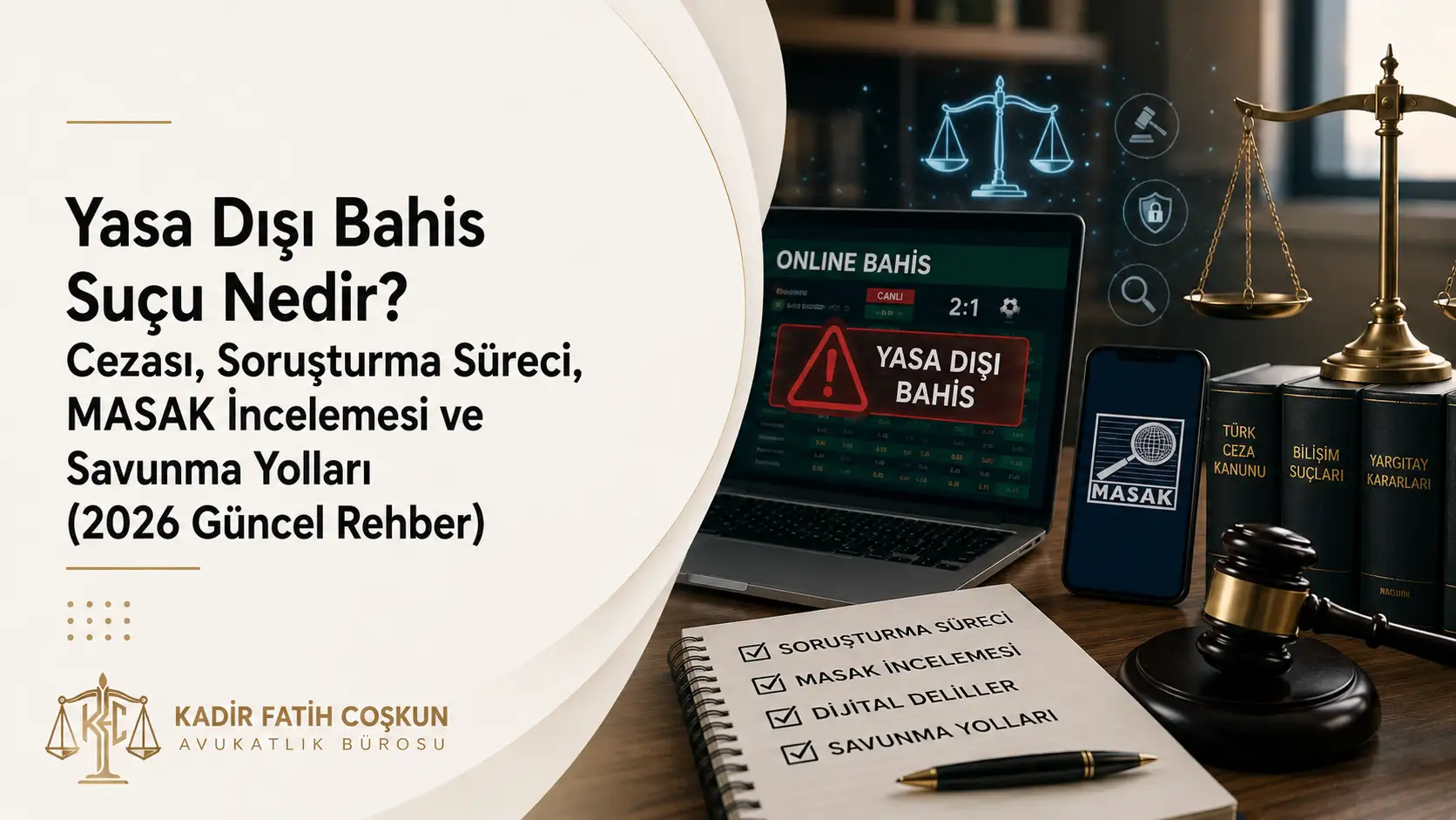 Yasa Dışı Bahis Suçu Nedir? Cezası, Soruşturma Süreci, MASAK İncelemesi ve Savunma Yolları( 2026 Güncel Rehber)