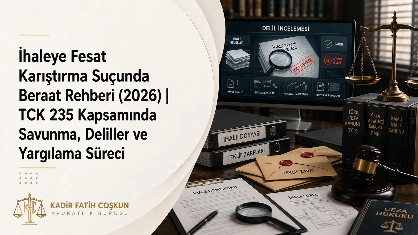 İhaleye Fesat Karıştırma Suçunda Beraat Rehberi (2026) | TCK 235 Kapsamında Savunma, Deliller ve Yargılama Süreci