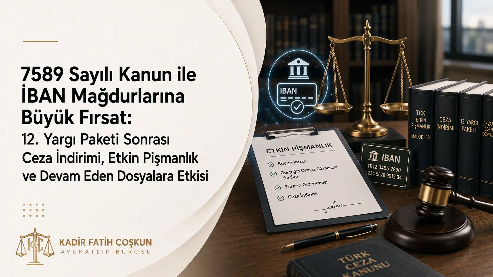 7589 Sayılı Kanun ile İBAN Mağdurlarına Büyük Fırsat: 12. Yargı Paketi Sonrası Ceza İndirimi, Etkin Pişmanlık ve Devam Eden Dosyalara Etkisi